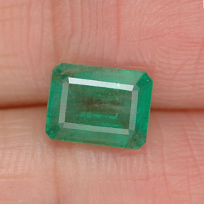 Smeraldo naturale verde da 1,31 ct, taglio smeraldo, VS-SI