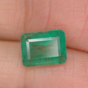 Smeraldo naturale verde da 1,31 ct, taglio smeraldo, VS-SI