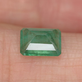 Smeraldo naturale verde da 1,31 ct, taglio smeraldo, VS-SI