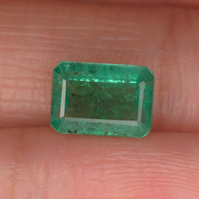 Smeraldo naturale verde da 1,65 ct, taglio smeraldo, VS-SI