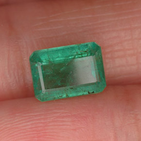 Smeraldo naturale verde da 1,65 ct, taglio smeraldo, VS-SI