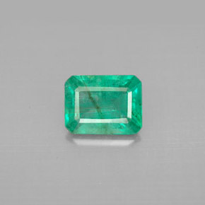Smeraldo naturale verde da 1,27 ct, taglio smeraldo, VS-SI