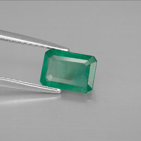 Smeraldo naturale verde da 1,34 ct, taglio smeraldo, VS-SI