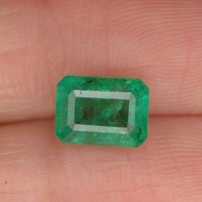 Smeraldo naturale verde da 1,46 ct, taglio smeraldo, VS-SI
