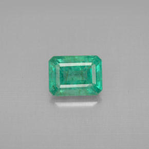 Smeraldo naturale verde da 1,37 ct, taglio smeraldo, VS-SI