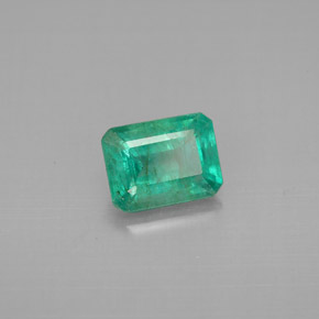 Smeraldo naturale verde da 1,37 ct, taglio smeraldo, VS-SI