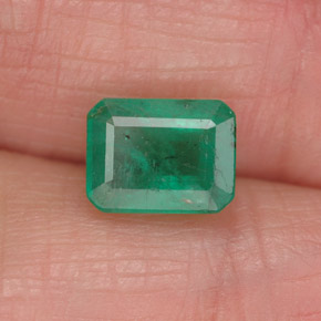 Smeraldo naturale verde da 1,70 ct, taglio smeraldo, SI-I1