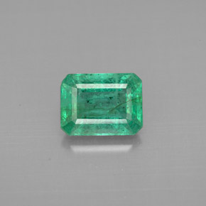 Smeraldo naturale verde da 1,40 ct, taglio smeraldo, VS-SI
