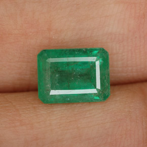 Smeraldo naturale verde da 1,49 ct, taglio smeraldo, SI-I1