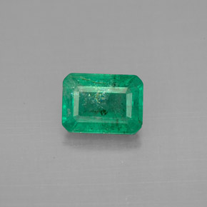 Smeraldo naturale verde da 1,42 ct, taglio smeraldo, VS-SI