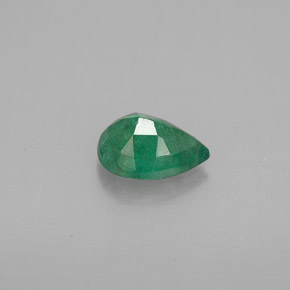 Smeraldo Verde naturale da 0.63 ct, Forma a pera, VS-SI