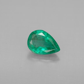 Smeraldo naturale verde da 0,67 ct, taglio a pera, VS-SI