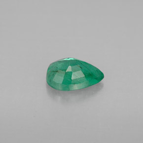 Smeraldo naturale verde da 0,67 ct, taglio a pera, VS-SI