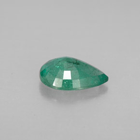 Smeraldo naturale verde da 0,91 ct, taglio a pera, VS-SI