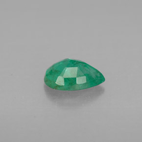 Smeraldo naturale verde da 0,65 ct, taglio a pera, VS-SI