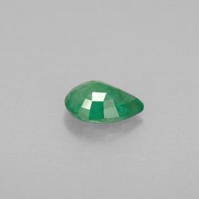 Smeraldo naturale verde da 0,59 ct, taglio a pera, VS-SI