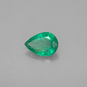Smeraldo naturale verde da 0,56 ct, taglio a pera, VS-SI