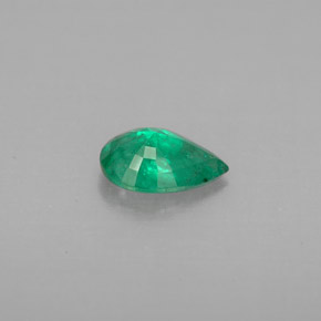 Smeraldo naturale verde da 0,56 ct, taglio a pera, VS-SI