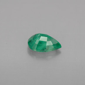 Smeraldo naturale verde da 0,64 ct, taglio a pera, VS-SI