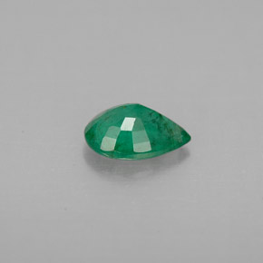 Smeraldo naturale verde da 0,55 ct, taglio a pera, VS-SI