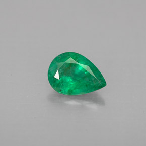 Smeraldo naturale verde da 0,58 ct, taglio a pera, VS-SI
