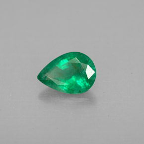 Smeraldo naturale verde da 0,58 ct, taglio a pera, VS-SI