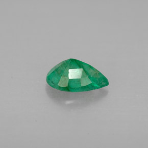 Smeraldo naturale verde da 0,58 ct, taglio a pera, VS-SI