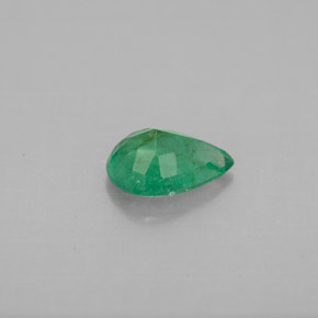 Smeraldo naturale verde da 0,57 ct, taglio a pera, SI