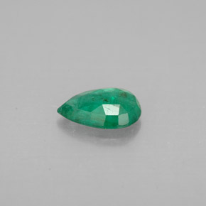 Smeraldo naturale verde da 0,50 ct, taglio a pera, VS-SI