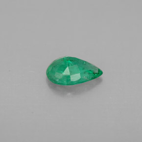Smeraldo naturale verde da 0,50 ct, taglio a pera, VS-SI