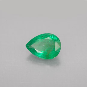 Smeraldo Verde naturale da 1.27 ct, Forma a pera, VS-SI