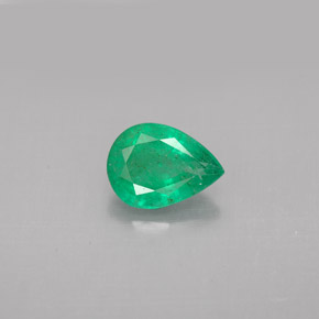 Smeraldo naturale verde da 0,99 ct, taglio a pera, VS-SI