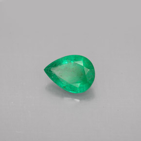 Smeraldo naturale verde da 0,99 ct, taglio a pera, VS-SI