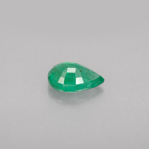 Smeraldo naturale verde da 0,99 ct, taglio a pera, VS-SI
