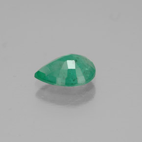 Smeraldo naturale verde da 0,85 ct, taglio a pera, VS-SI
