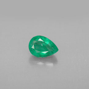 Smeraldo naturale verde da 0,78 ct, taglio a pera, VS-SI