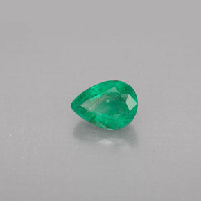 Smeraldo naturale verde da 0,78 ct, taglio a pera, VS-SI