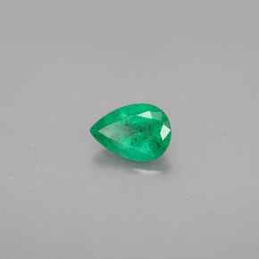 Smeraldo naturale verde da 0,58 ct, taglio a pera, VS-SI