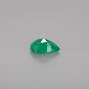 Smeraldo naturale verde da 0,58 ct, taglio a pera, VS-SI