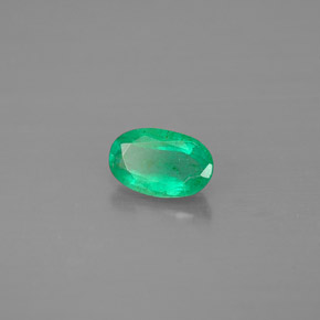 Smeraldo naturale verde da 0,40 ct, taglio ovale, VS-SI