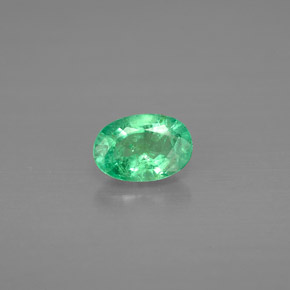 Smeraldo naturale verde da 0,43 ct, taglio ovale, VS-SI