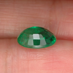 Smeraldo naturale verde da 1,75 ct, taglio ovale, SI