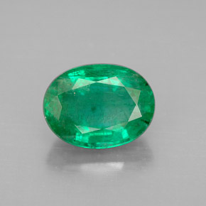 Smeraldo naturale verde da 2,89 ct, taglio ovale, VS-SI
