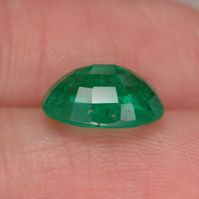 Smeraldo naturale verde da 2,46 ct, taglio ovale, SI-I1