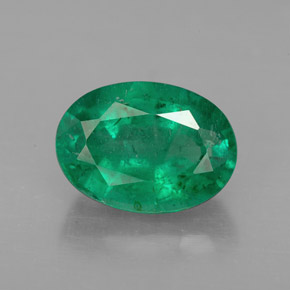 Smeraldo naturale verde da 2,81 ct, taglio ovale, VS-SI