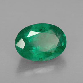Smeraldo naturale verde da 2,81 ct, taglio ovale, VS-SI
