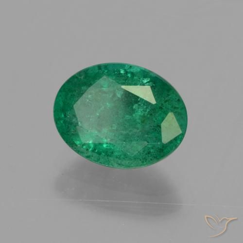 Smeraldo Verde freddo naturale da 1.61 ct, Ovale, SI
