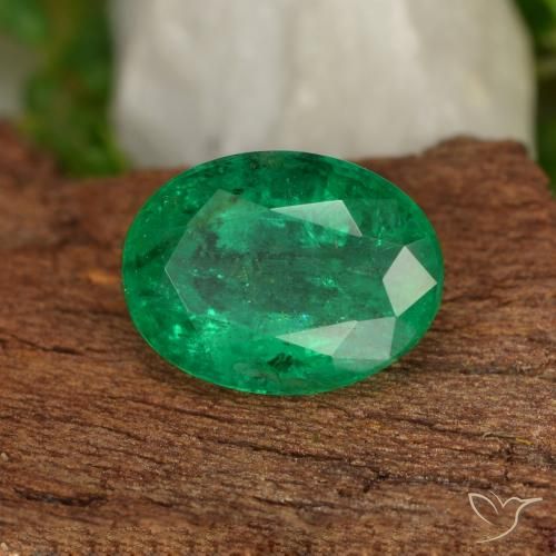 1.52ct Naturale Verde medio Smeraldo, Ovale, SI-I1