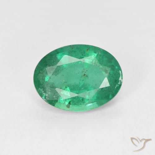 Smeraldo naturale verde da 1,48 ct, taglio ovale, VS-SI