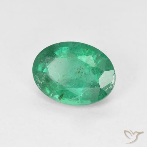 Smeraldo naturale verde da 1,48 ct, taglio ovale, VS-SI